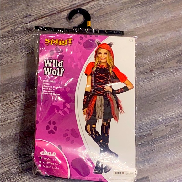EUC SPIRIT Halloween Girls Small Wild Wolf / Rock Y2K Cosplay Costume - Picture 1 of 8